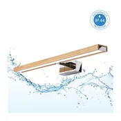Brilagi-LED Kopalniška LED osvetlitev za ogledalo WOODY MIRROR 3v1 LED/12W/230V 60 cm IP44 krom/hrast