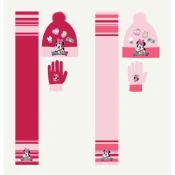 Setino Komplet - rokavice, kapa, šal Minnie Mouse Barva: Svetlá ružová