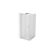 Mexen Rio kvadratna tuš kabina 80 x 80 cm, mat, krom - 860-080-080-01-30