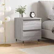 vidaXL vidaXL Nočna omarica siva sonoma 40x35x50 cm inženirski les, (20808762)