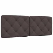 Vidaxl Blazina za vzglavje temno rjava 120 cm blago