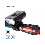 Forever komplet kolesarskih LED luči, polnilna baterija, vodoodpornost BLG-200
