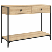MAISON CHIC konzolna miza - miza ob steni sonoma hrast 100x34,5x75 cm inženirski les, (21786138)