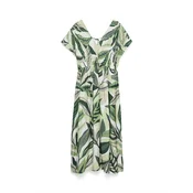 VERO MODA Obleka VMZOEY  svetlo zelena / temno zelena / puder / bela