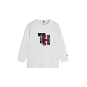 TOMMY HILFIGER Majica mornarska / temno rdeča / črna / bela