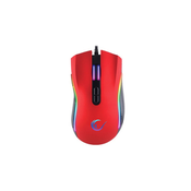 Rampage SMX-R44 Macro RGB gamer miška, rdeče/črna