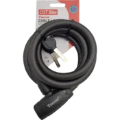 N&Y Spiralni kabel za ključavnico za kolo 15x1800 mm črne barve TY572 15x1800