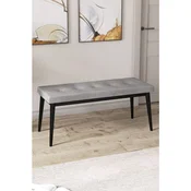 Hanah Home klupa Arwen Bench, 105 cm, siva / crna