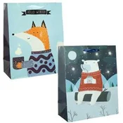 Vrečka darilna 32x26x12cm novo leto PROMOCIJA