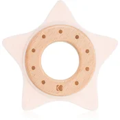 Kikkaboo Silicone and Wood Teether Star grizalo Pink 1 kos