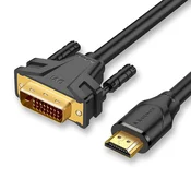 INF HDMI na DVI kabel za računalnike, televizorje in igralne konzole 20 m, (5000076261)