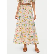 Vero Moda Maxi krilo Elena 10351018 Svetlo bež Regular Fit