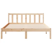 shumee vidaXL Raztegljiva postelja brez vzmetnice, 140x210 cm, masivni borov les