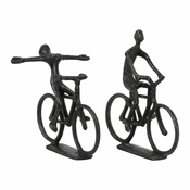Kovinski kipci v kompletu 2 ks 22 cm Cyclists – Light & Living