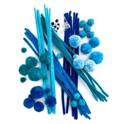 Set za ustvarjalno izdelovanje - 80 kosov | Blue