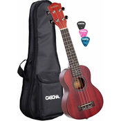 Cascha HH 2263 Premium Soprano ukulele Rdeča