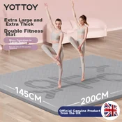 Yottoy Prostirka za jogu, 200x145cm, Siva