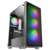 PC Ohišje Mars Gaming MC-F črno, Full Tempered Glass