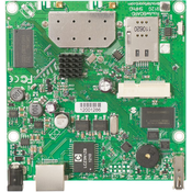 MikroTik  RouterBOARD 912UAG with 600Mhz Atheros CPU, 64MB RAM, 1xGigabit LAN, USB, miniPCIe, built-in 5Ghz 802.11a/n 2x2 two chain wireless, 2xMMCX connectors, RouterOS L4 (RB912UAG-5HPnD)