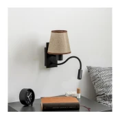 Brilagi - LED zidna lampa NUBILA 1xE27/25W/230V + LED/3W crna/smeda