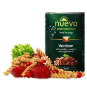 Nuevo konzerva za pse Testenina i Srnetina, 400 g