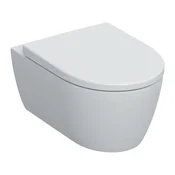 GEBERIT viseča brezrobna WC školjka z desko s počasnim zapiranjem ICON, bela, 501.664.00.1