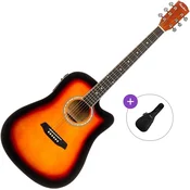 Pasadena PDC-10E Basic SET Vintage Sunburst Elektro-akusticna dreadnought