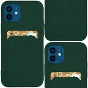 Hurtel ovitek Card Case za Samsung Galaxy A42 5G, temno zelen