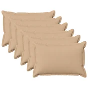 vidaXL Prevleka za blazino 6 pcs HOUTEN Krem 30 x 50 cm Lažni lanu