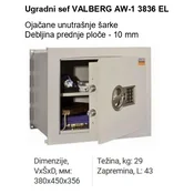 Ugradni sef VALBERG AW-1 3836 EL
