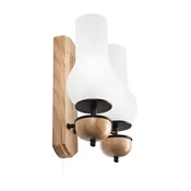 Brilagi - LED zidno svetlo COTTAGE 2xE14/40W/230V hrast/bela