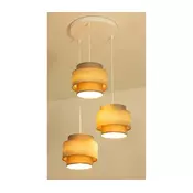 Brilagi - Luster na sajli RESNA 3xE27/60W/230V, precnik 45 cm, braon/bež