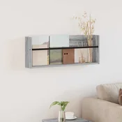 Polica za casopise s policom Zidne Siva Sonoma 80 x 12 x 30 cm