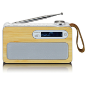 Radio Lenco - PDR-040 BAMBOO, smedi/bijeli