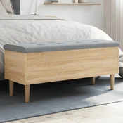 vidaXL Klop za shranjevanje sonoma hrast 102x42x46 cm inženirski les