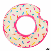 Kotac na napuhavanje Intex Donut Roza 107 x 99 x 23 cm (12 kom.)
