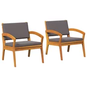 Vrtna stolica 2 pcs Prirodna nafta Cvrsto drvo akacije