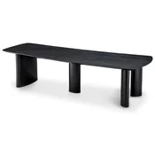 Casa Padrino luxury dining table black gray 300 x 120 x H. 76.5 cm - Solid wood kitchen table with slightly curved tabletop - Dining room furniture - Luxury furniture - Luxury furnishings