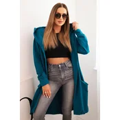 Oversize Navy Hooded Cape