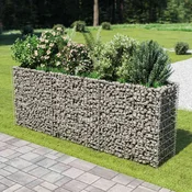 Gabionska sadilica od pocincanog celika 270 x 50 x 100 cm