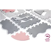 Moby System Podloga Sestavljanka XL iz EVA Pene s 16 Deli za Dojenčka - 150 x 150 x 1 cm, Edukativna Igrača, Oblike in Živali