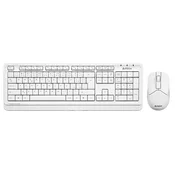 Brezžični komplet tipkovnice in miške A4Tech FG1012 - bel (PC)