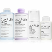 Olaplex The Ultimate Enhancing, Detoxing & Hydrating Kit for Blondes njega za ucvršcivanje (za plavu kosu)