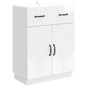 Kreveta s ladicama Bijela visokog sjaja 66 x 34,5 x 87 cm