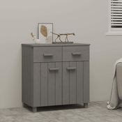 Komoda HAMAR svjetlosiva 79 x 40 x 80 cm od masivne borovine