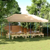 Šator za zabave Bež 292 x 580 x 315 cm Oxford tkanina