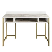 Hanah Home Tumata Gold Radni sto 120x75x60cm, Beli