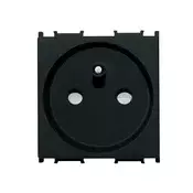 shumee Modularna vtičnica za talno dozo 2P+Z 16A Modul 2M črna brez okvirja TEM za PD12 0492