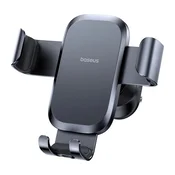 Baseus Metal Age Go Gravity držac za telefon u automobilu s gravitacijskim punjenjem koji se pricvršcuje na ventilaciju, crni