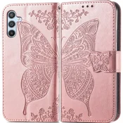 GS Ovitek za Samsung Galaxy A56 5G, metulj, roza zlat